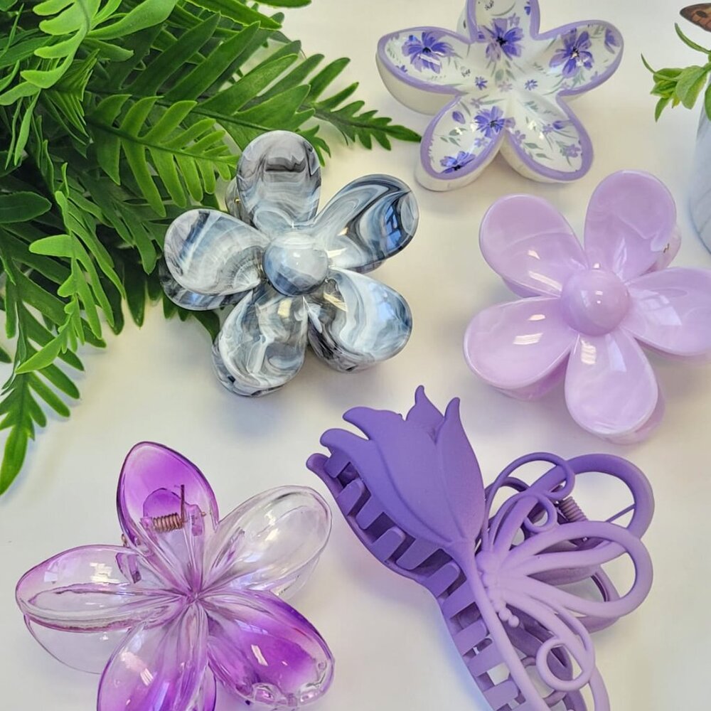 ✨Bundle 5 PCS | Assorted Hair Clips Flower Claw Clips Hair Accessories✨